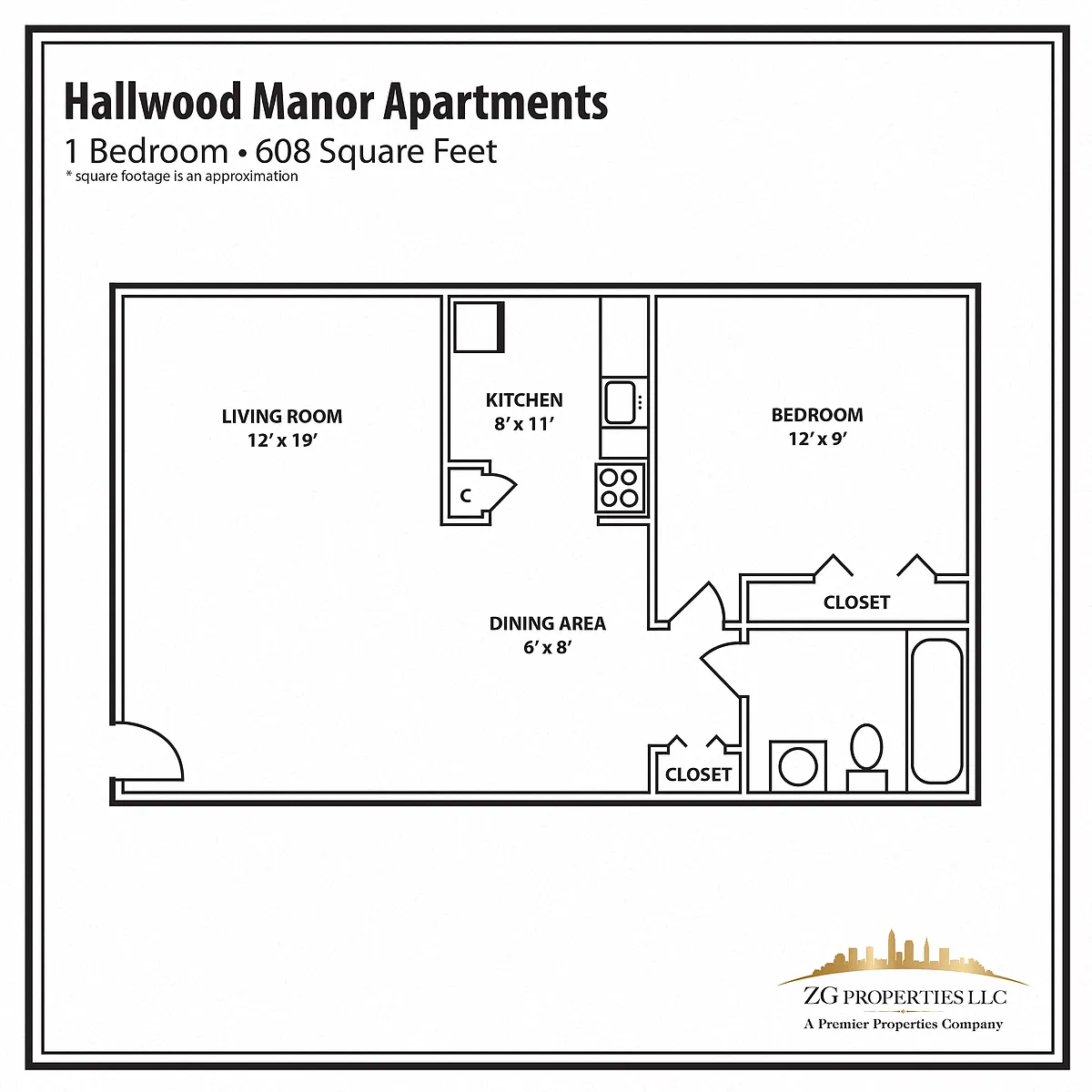 Floor plan 1 Bedroom