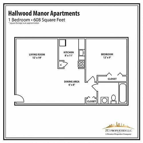Floor plan 1 Bedroom