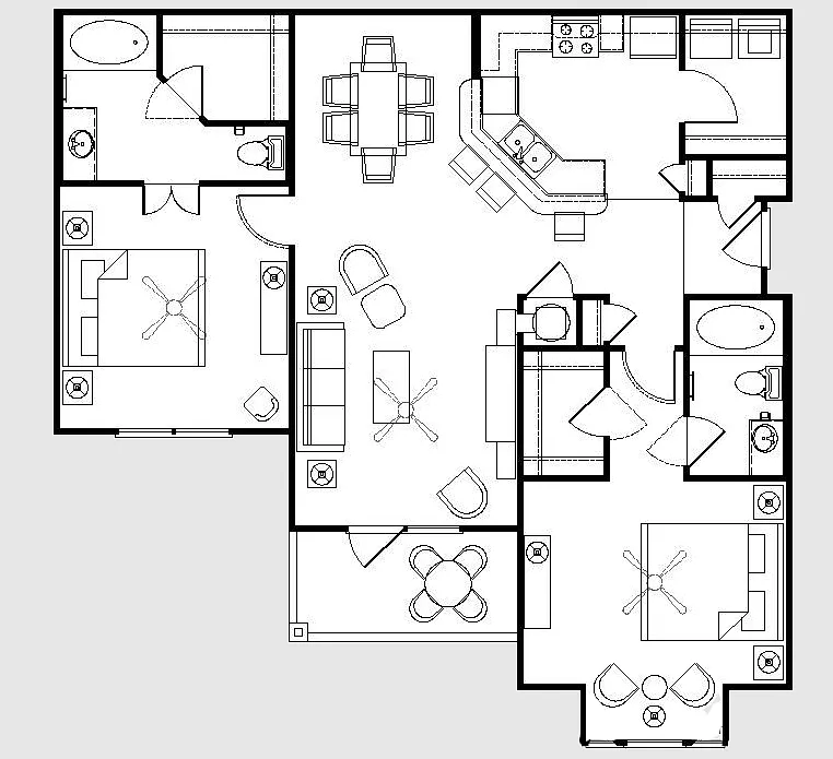 Floor plan 2 Bedroom