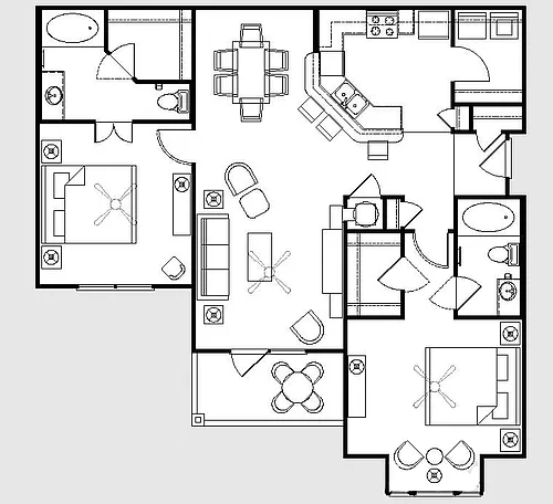 Floor plan 2 Bedroom