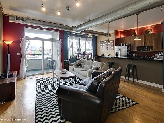 Living room and kitchen