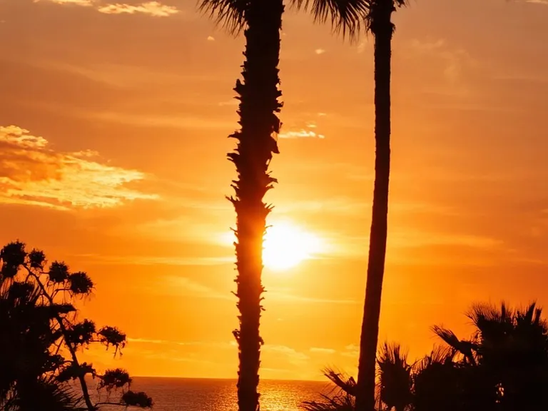 Sunset over Dana Strands Salt Creek Beach.