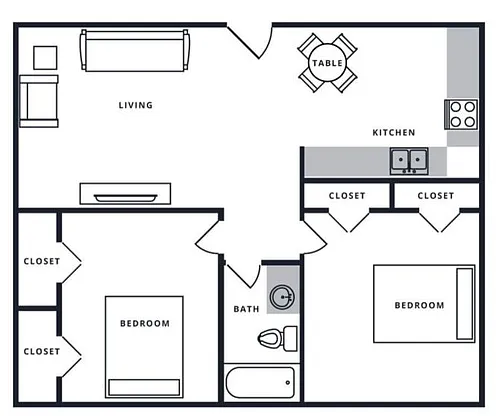 Floor plan 2 Bedroom