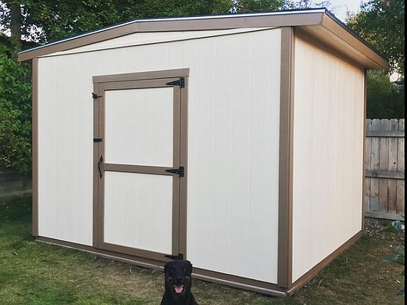 Dog to show size of shed
