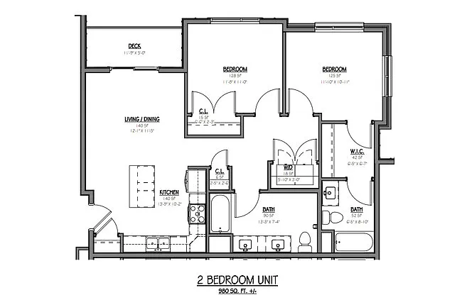 Floor plan 2 bedroom