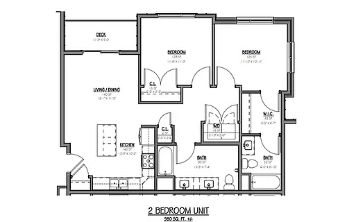Floor plan 2 bedroom