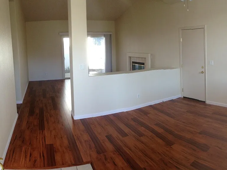 Dining area and living room