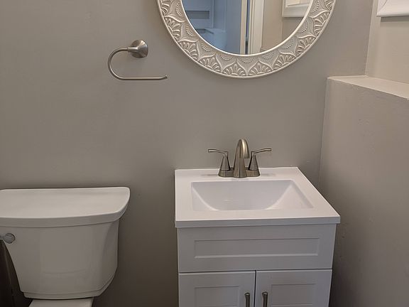 Half bath on lower level, all new fixtures and paint