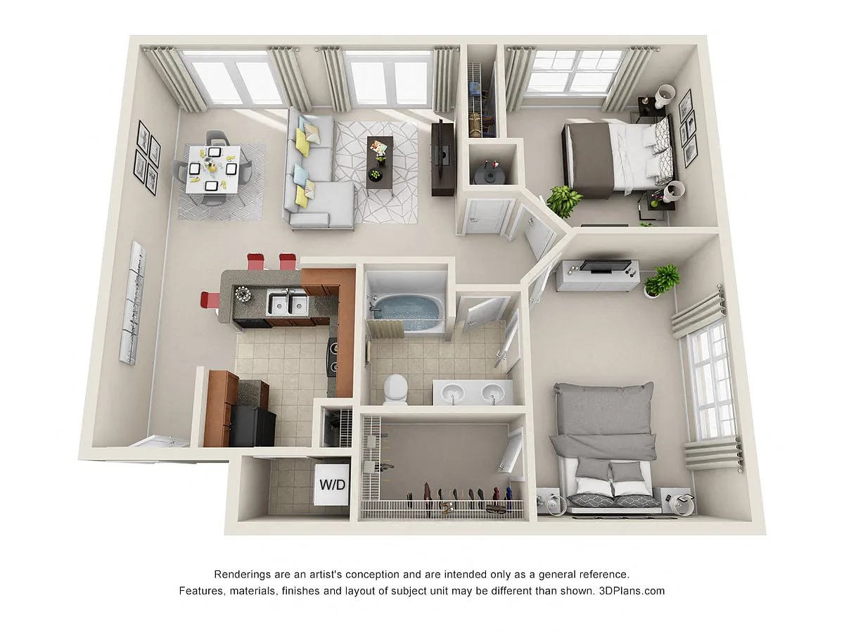 Floor plan Village Green Flats 962