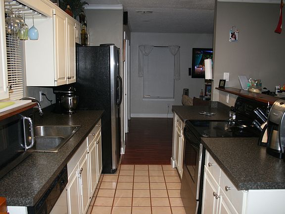 Kitchen into living room