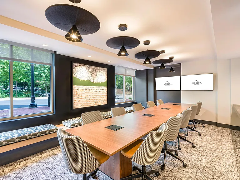 Get focused in the sleek resident conference room, ideal for meetings, remote work, or collaborative sessions.
