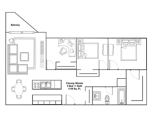 Floor plan 3 Bedroom