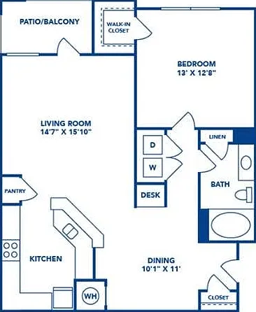 1 Bedroom | 1 Bath | 890 SF 1 Bedroom | 1 Bath | 890 SF