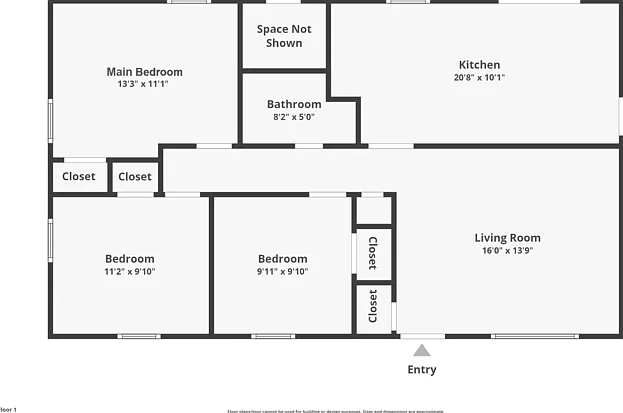 3 bed, 1.0 bath, 1050 sqft, $1,895 — Photo 2