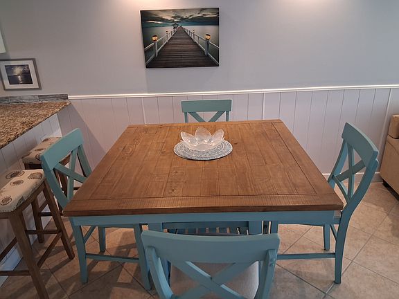 Dine in kitchen and snack area bar stools.