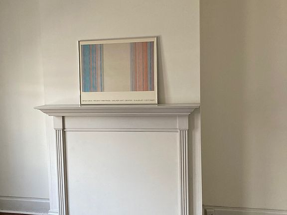 Decorative fireplace in living room