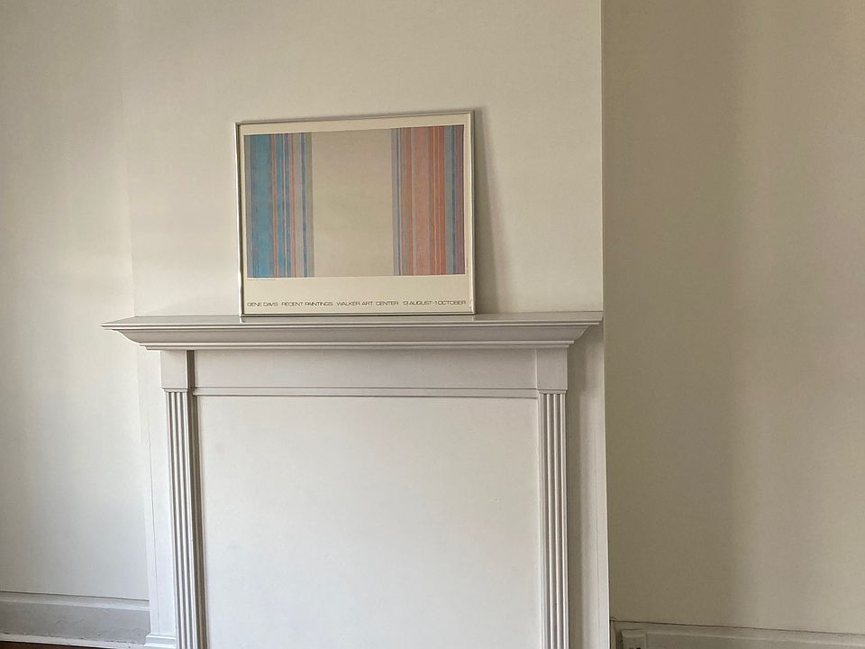Decorative fireplace in living room