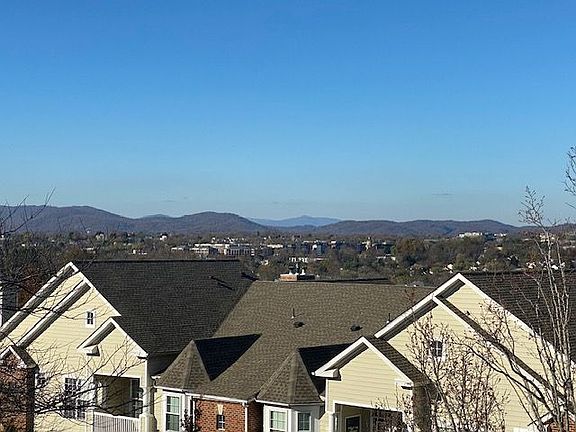Mountain views over Charlottesville from the living room.