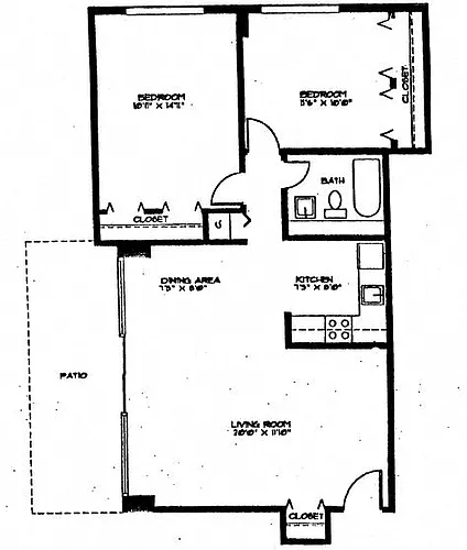 Floor plan 2 Bedroom