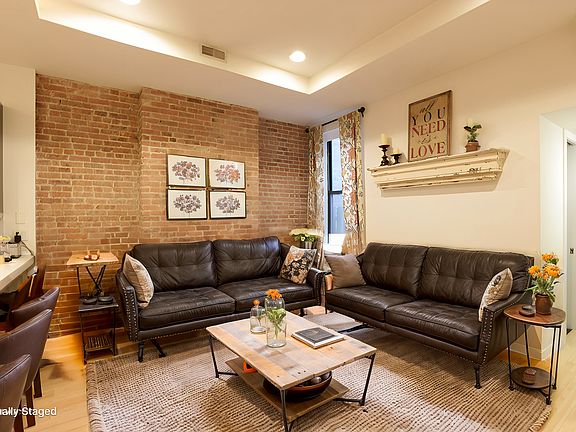 Living room, virtually staged