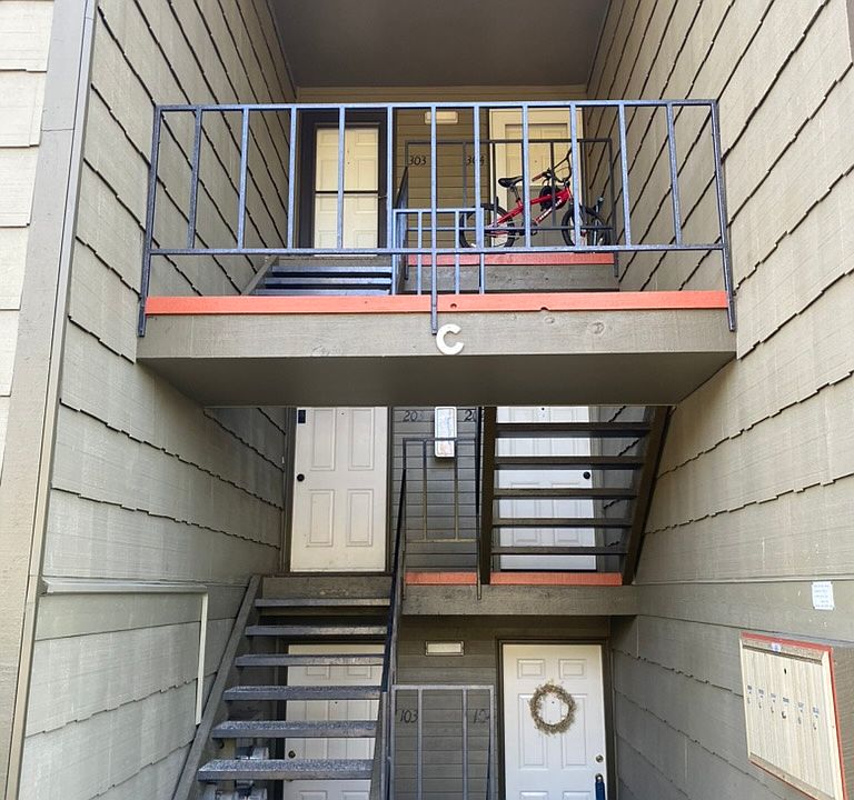 Left downstairs door.