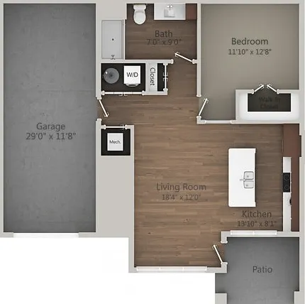 Floor Plan 1C | Seasons at Orchard Hills | Apartments in Oak Creek, WI Floor Plan 1C | Seasons at Orchard Hills | Apartments in Oak Creek, WI