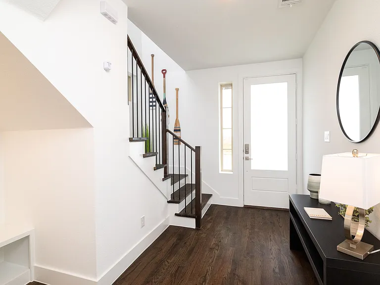 Front entryway with room for storing shoes, coats, etc
