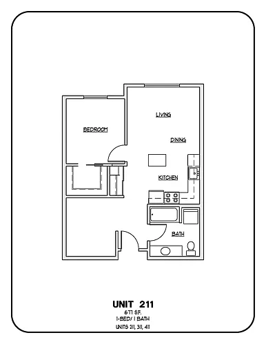 Floor plan 1 Bed with Den