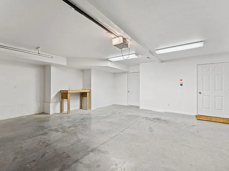Large two car garage. Snow removal in the winter.