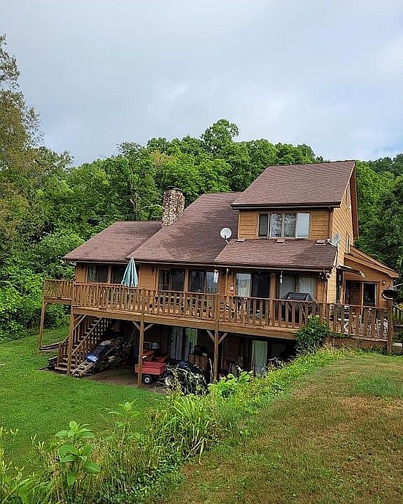 The rear of the house