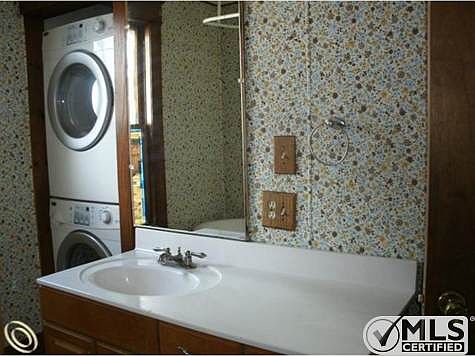 laundry in bathroom