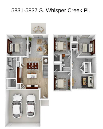 Floor plan Whisper Creek- 4 Bedroom 2 Bathroom