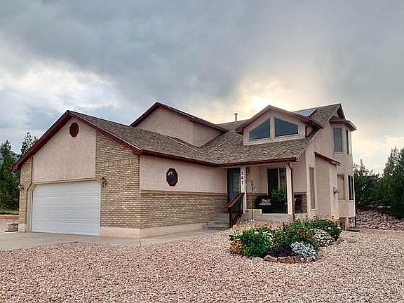 Xeriscaping with flower bed.