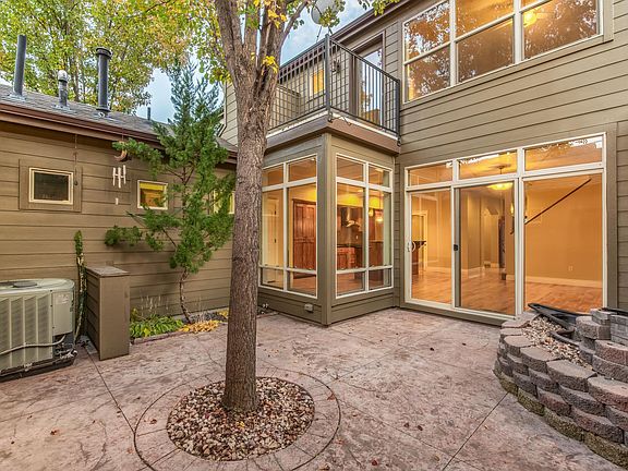 Courtyard between house and garage