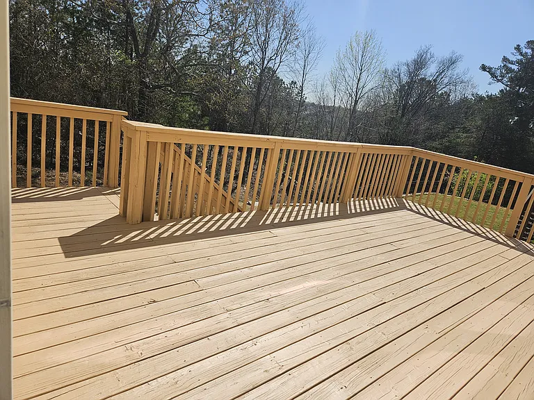 Newly stained deck.
