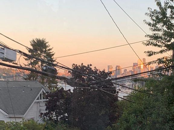 View from deck of downtown Seattle