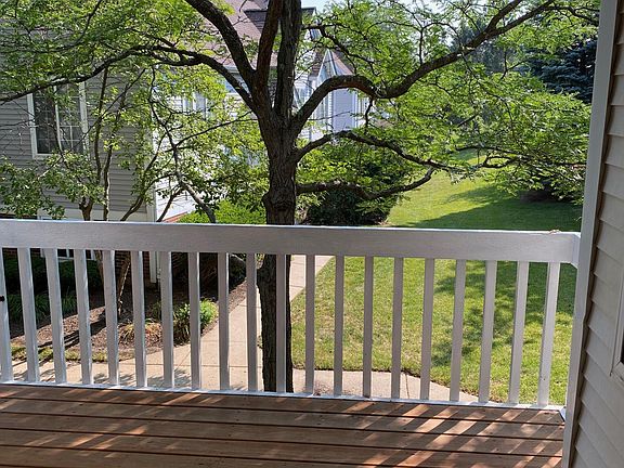 Outdoor deck can hold a 4 person table