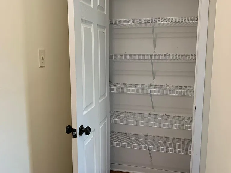 Storage closet in hallway