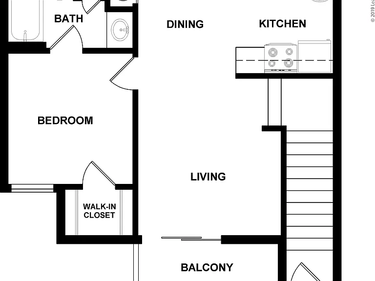 A1R: Beds - 1: Baths - 1: SqFt Range - 550 to 550