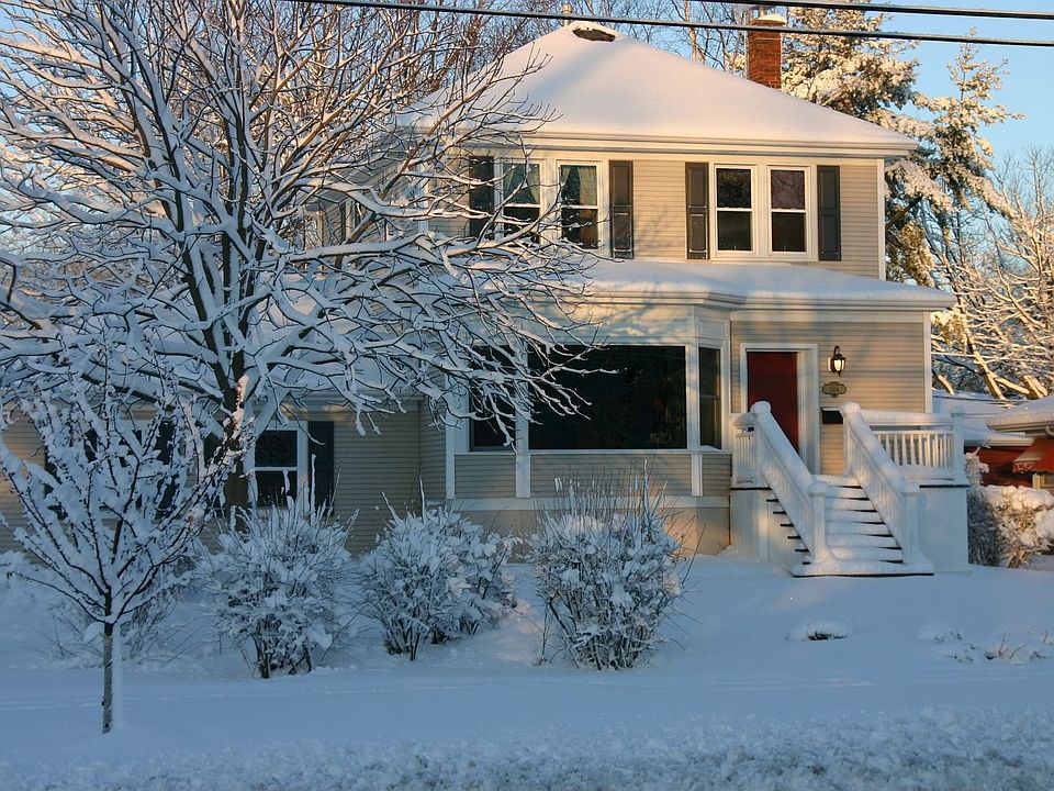 House after snowfall