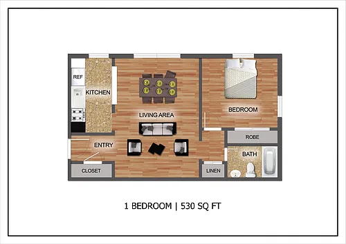 Floor plan 1 Bedroom