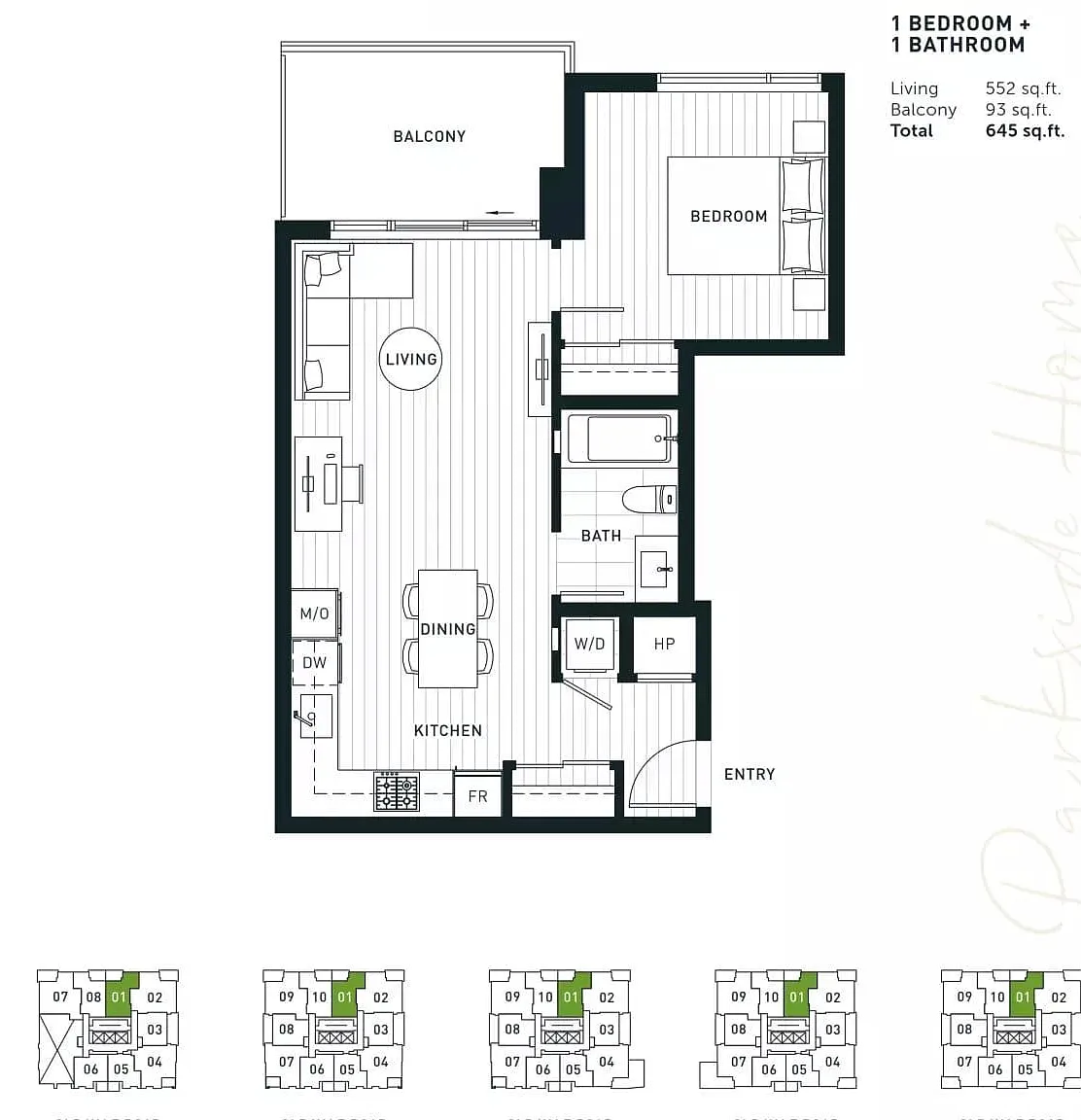 1 bed, 552 sqft, $1,600 — Photo 3
