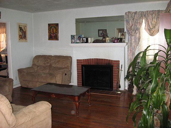Living room with fireplace