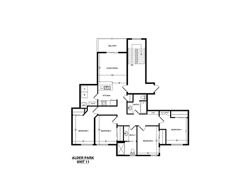 Floor plan 4x2B