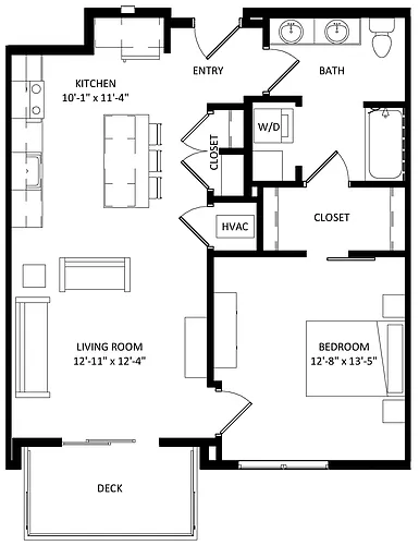 Floor plan 1 Bedroom