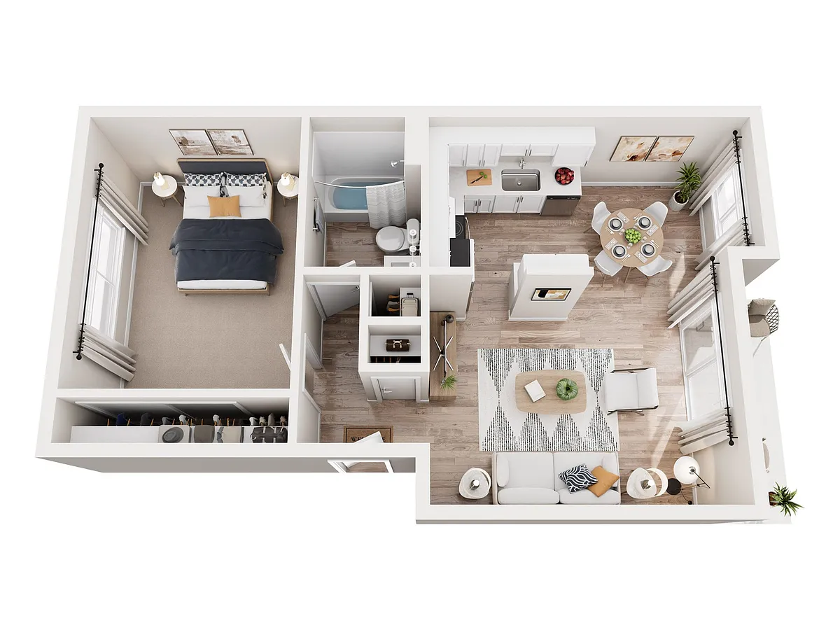 Floor plan One Bedroom A