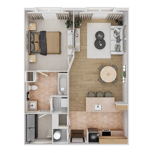 Floor plan A1 - Renovated