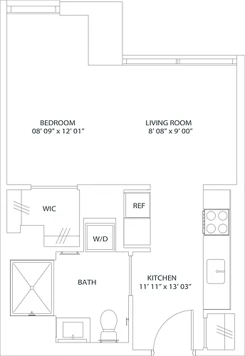 Floor plan Studio-A1
