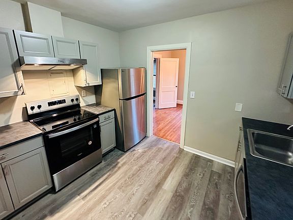 Renovated Kitchen with Stainless Steel Appliances.