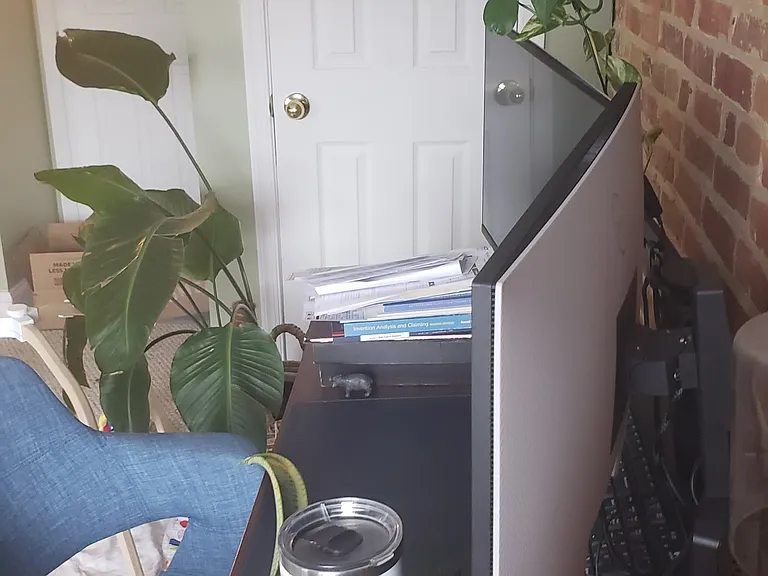Third story bedroom which can be used as a study or home office.